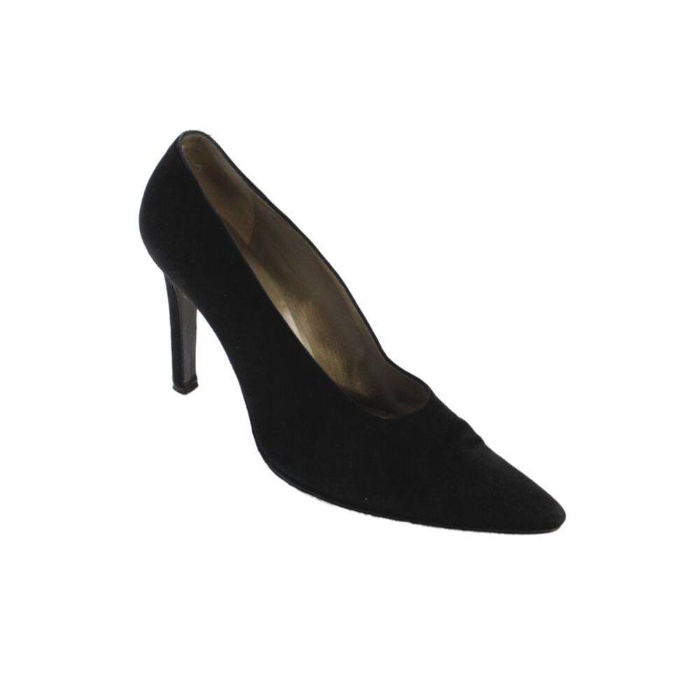 Yves Saint Laurent Womens Suede Pointed Toe Pumps Black Size 39.5 9.5